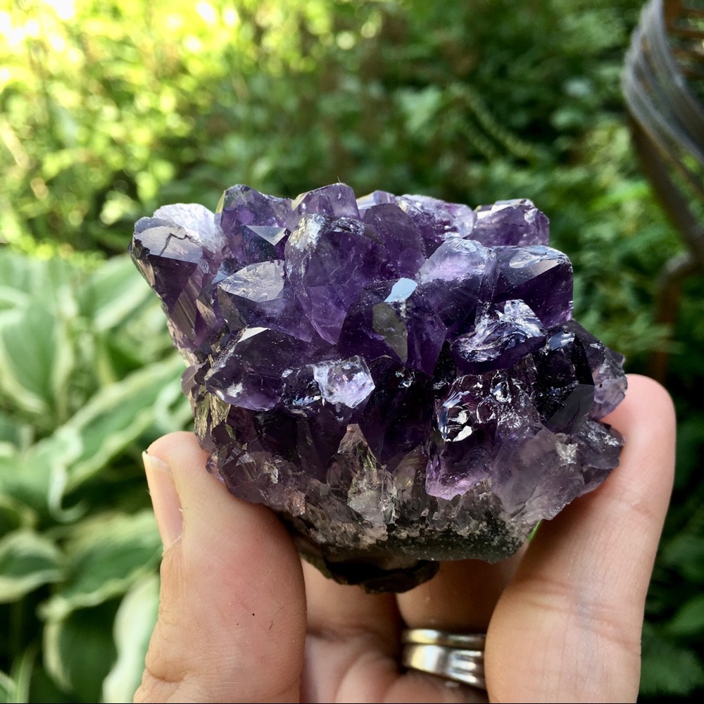 Amethyst raw geode specimen display decor